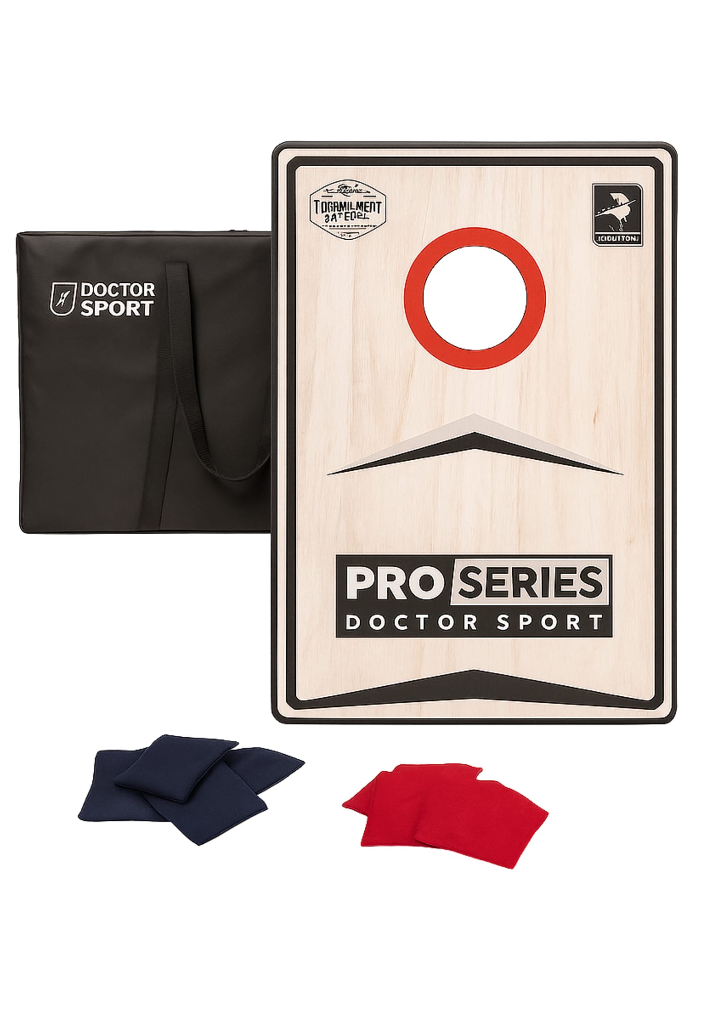 Cornhole-Spielbretter im US-Design mit Bean-Bag-Säckchen für lockeres Wurfspiel auf Hochzeiten und Sommerfesten
